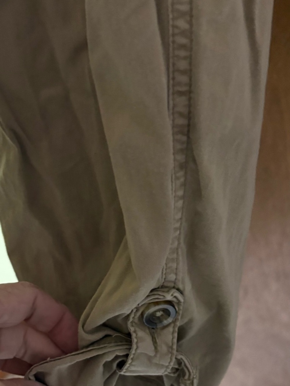 Sonoma Tan Button-Cuff elastic waist pants 2X
